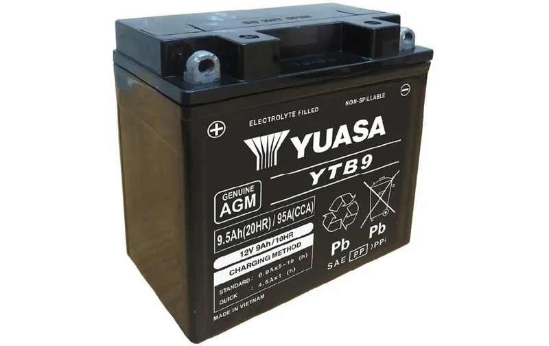 YUASA Motorradbatterie AGM 12V/9.5Ah/95A
