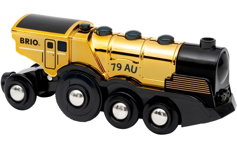 BRIO ferrobahn Goldene Batterielok con Licht e Sound