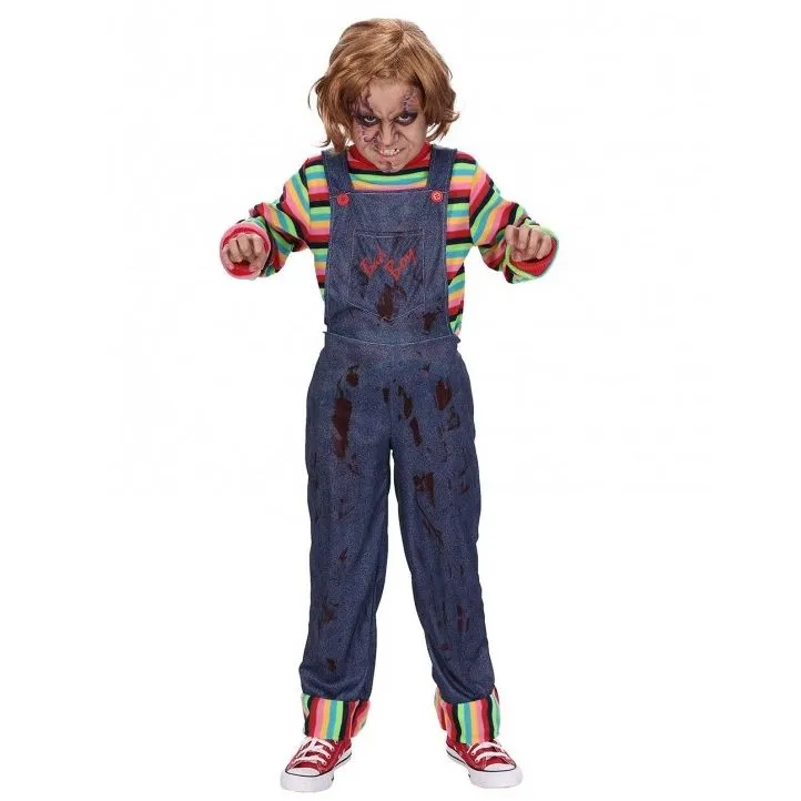 Costume poupee rayee garcon 128cm