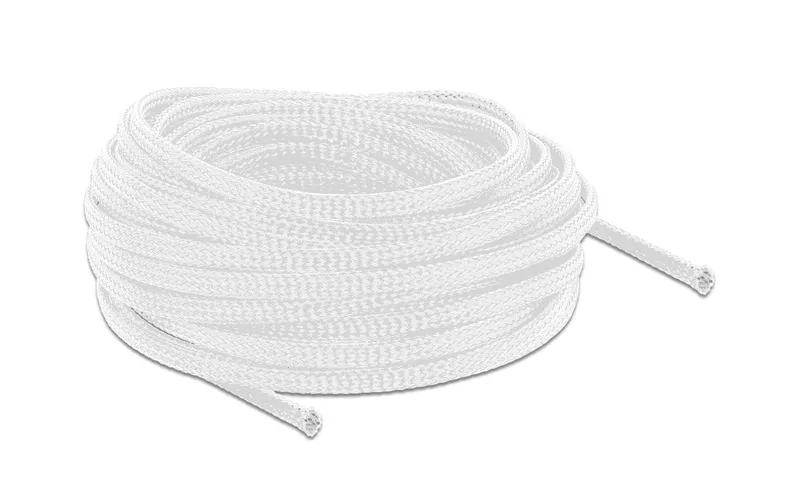 Delock Kabelschlauch dehnbar, 10m x 6 mm blanc
