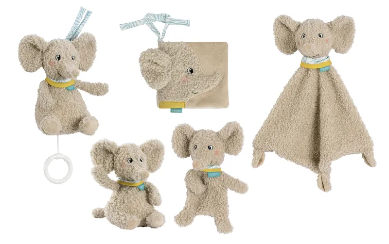 fehn Geschenkset «Elefant Erik» 5-teilig Mehrfarbig
