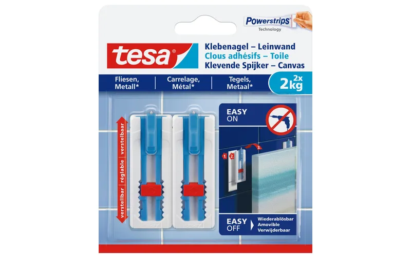 tesa Klebenagel Leinwand pour Fliesen & métal 2 kg transparent