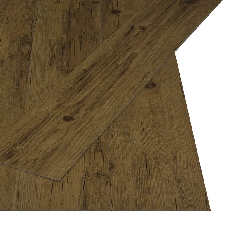 Planches de Sol Autocollantes Brun Naturel 4,46 m² 32 pièces