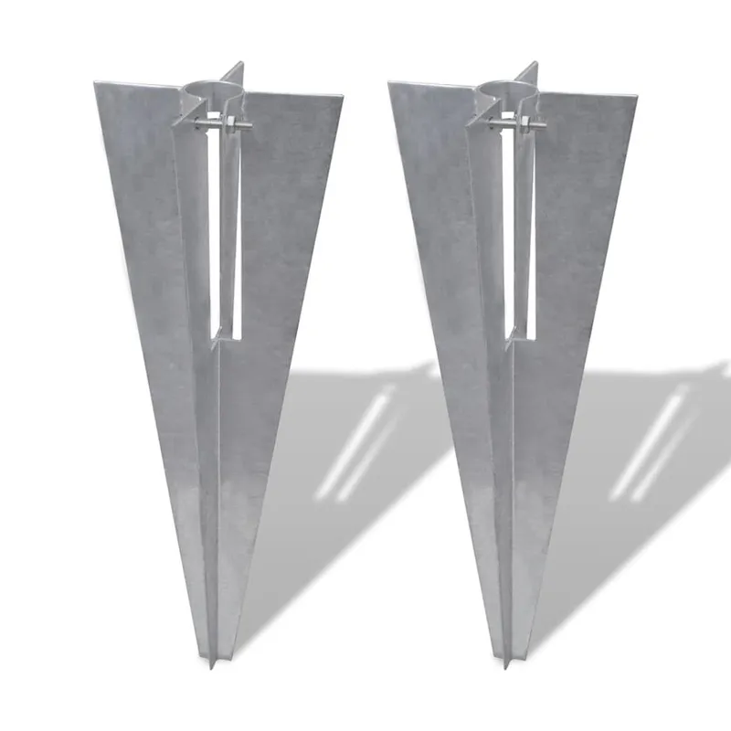 Einschlaghülsen for Zaunposts 2 pcs steel