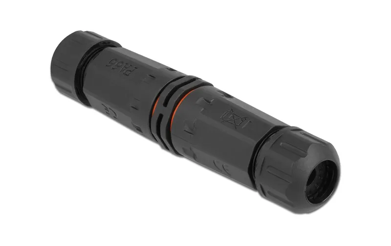 Delock Verbindungsmuffe IP68, 4 Pin, 4.5 - 7.5 mm schwarz