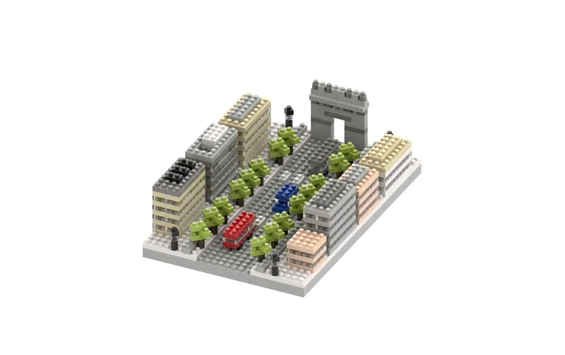 BRIXIES Bausteinmodell Avenue des Champs-Élyséés in 374 Bausteinen