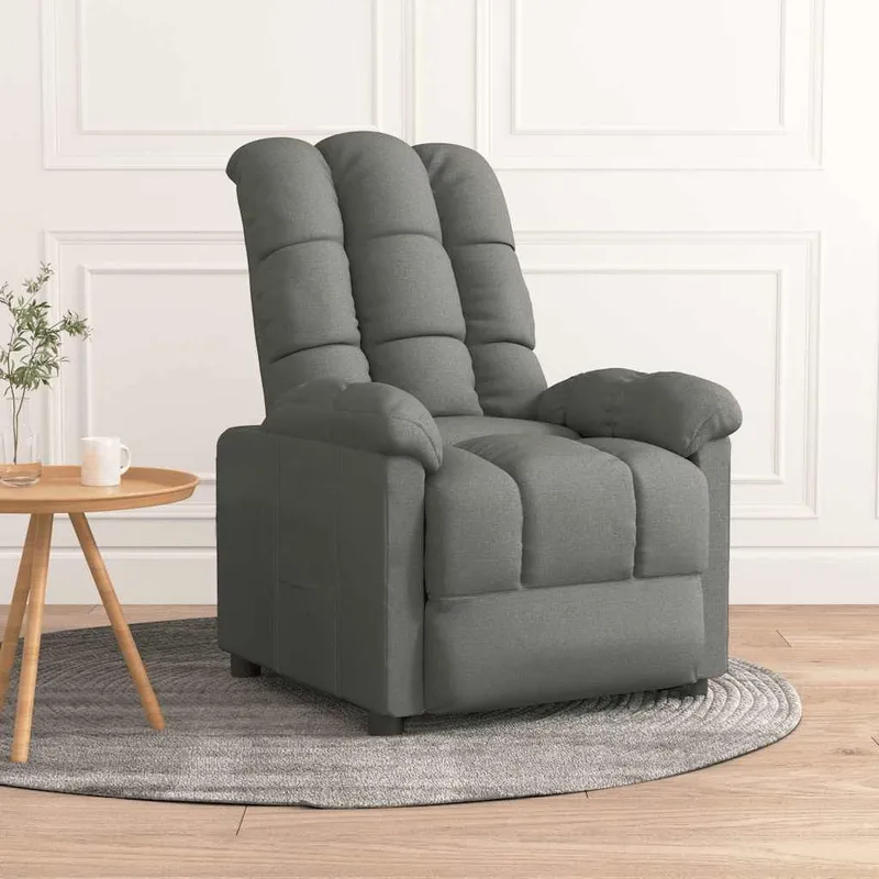 Relaxsessel Dunkelgrau tessuto