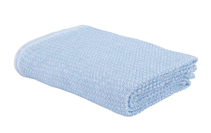 Eskimo Decke Ascona 150 x 210 cm, bianco/Hellblau