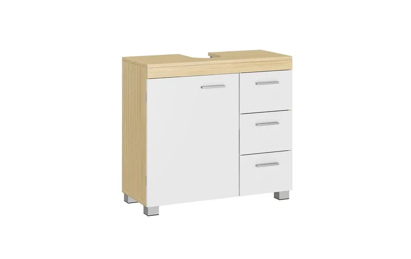 VASAGLE lavabounterschrank 64 x 70 cm, brun/blanc