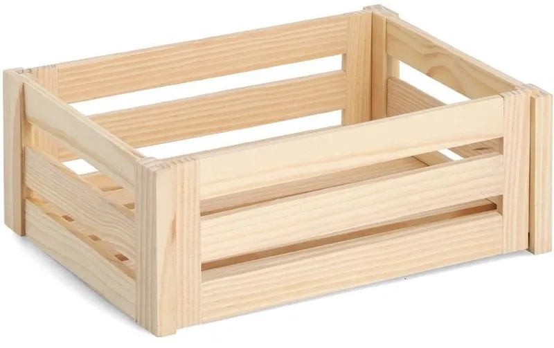 Zeller Present Aufbewahrungskiste Leisten 40 x 30 x 15 cm, Braun
