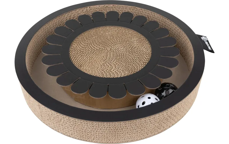 District 70 Katzen-Spielzeug Spielboard Bloom Black, 32 x 32 x 6 cm