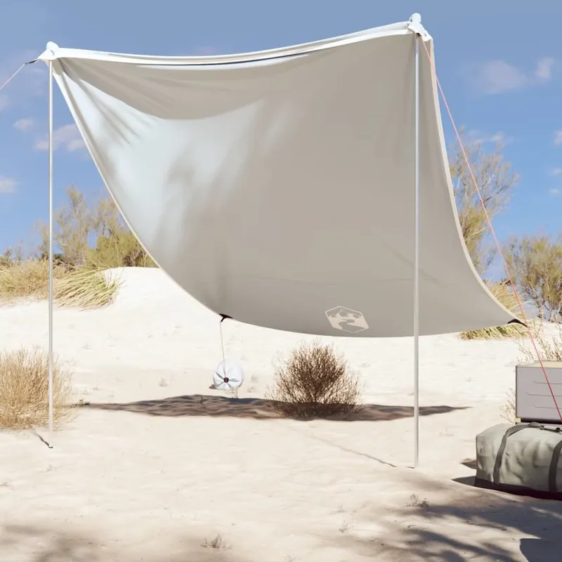 Strand-Schattenzelt mit Sandsäcken grigio 214x236 cm