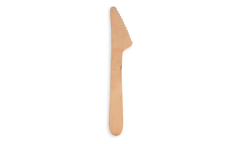 Papstar Einweg-Messer Pure Holz 100 pezzi marrone