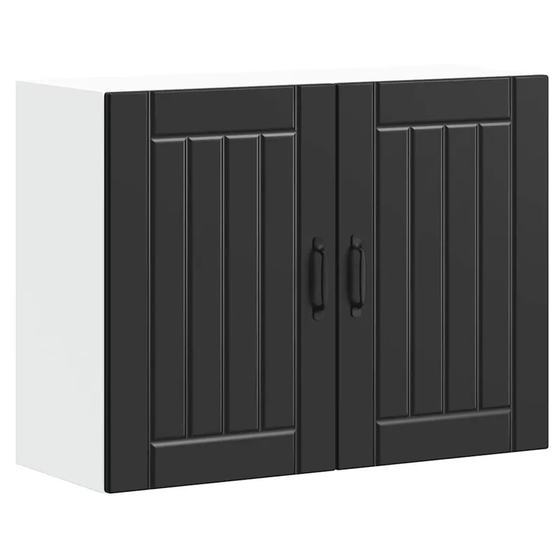 Küchen-Hängeschrank Lucca Schwarz Holzwerkstoff