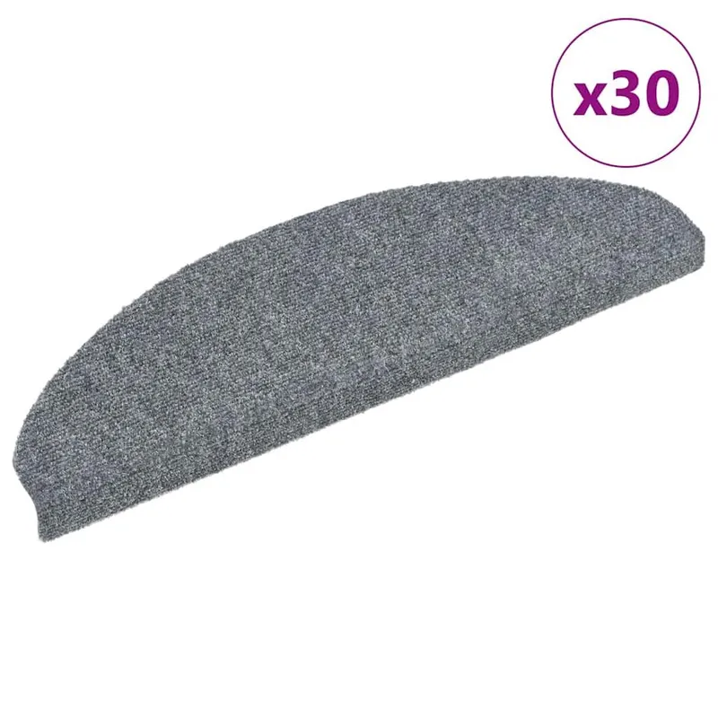 Stufenmatten Selbstklebend 30 Stk. 65x21x4 cm Hellgrau Halbrund Groß