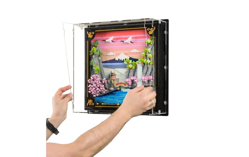 iDisplayit Acryl-Wand-Display LEGO 31218 3 mm noir