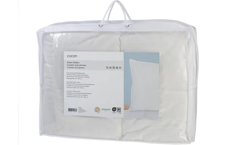 COCON Kopfkissen Federn 65 x 100 cm