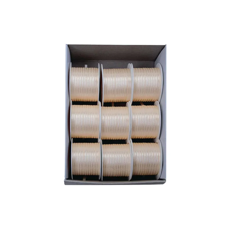 GOLDINA Satinband Doppelsatin-Band 3 mm x 10 m, 1 pièces, Beige