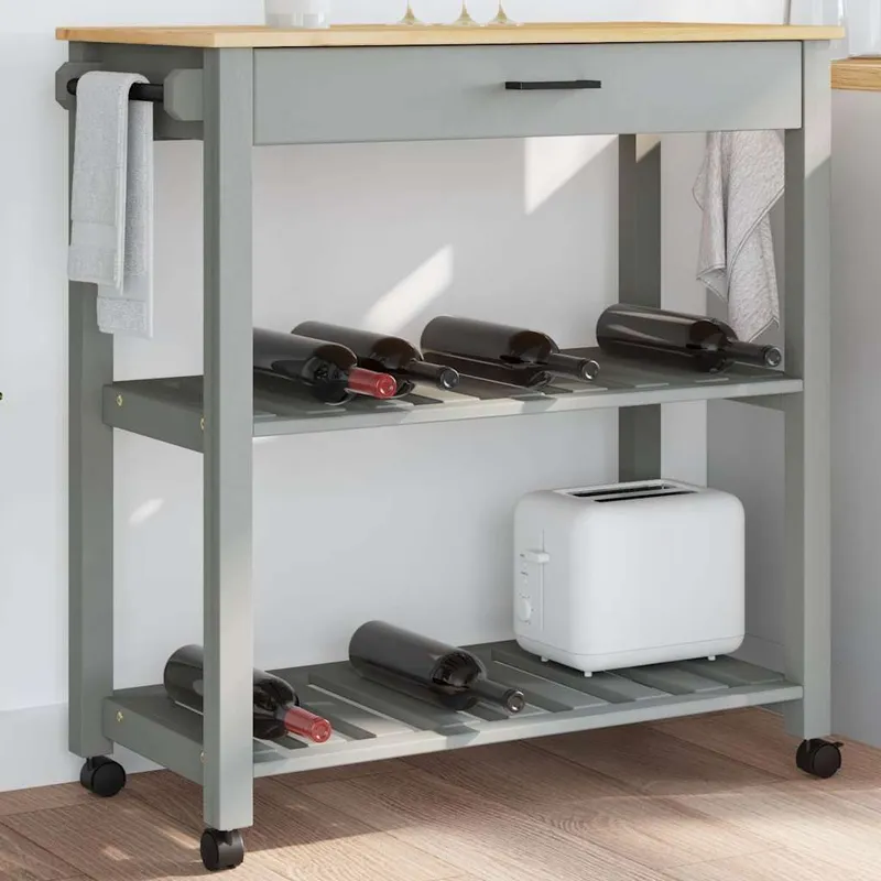 Küchenwagen MONZA 84x40x88,5 cm legno massiccio pino