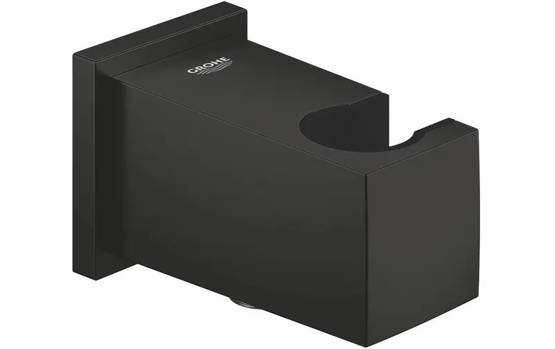 GROHE Euphoria Cube Wandanschlussbogen con supporto Mattschwarz