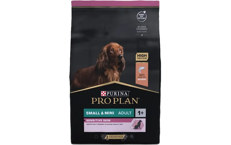 Purina Pro Plan Trockenfutter S/Mini Adult Sensitive Skin Lachs, 3 kg