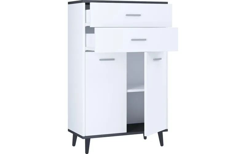 VCM chest of drawers Lindas 60 x 97 cm, white/anthracite