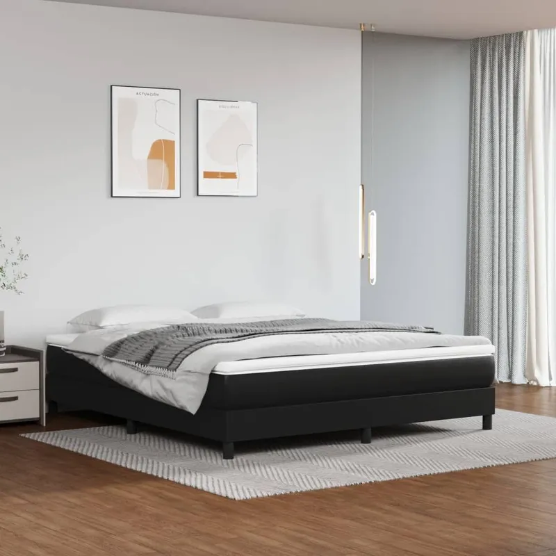 letto boxspringgestell nero 180x200 cm Kunstleder
