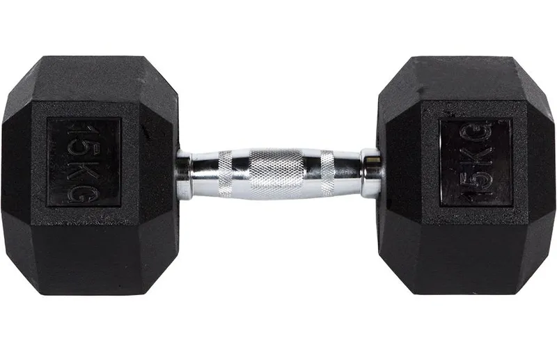 Fitcom Hex Dumbbell, 15 kg