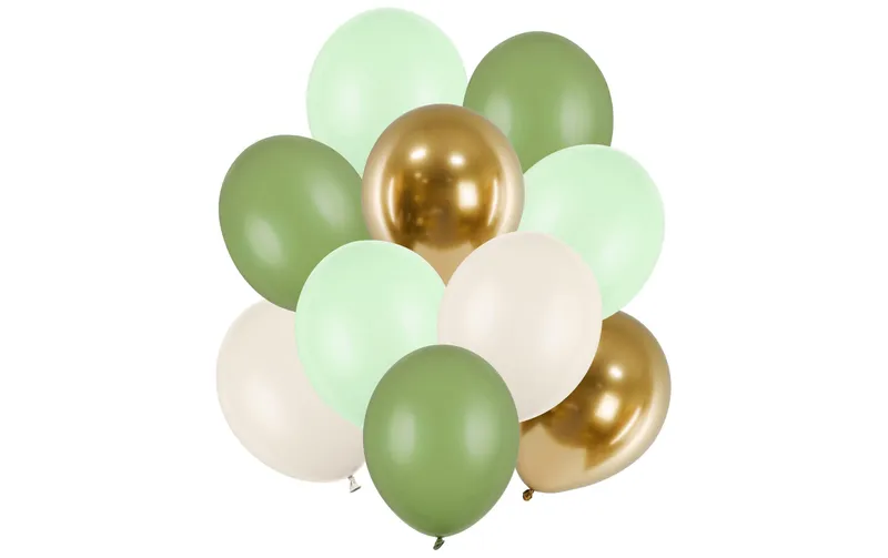 Partydeco Luftballon Set, verttöne,10 pièces