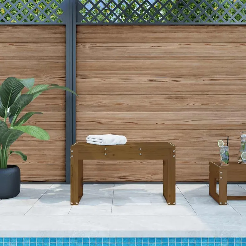 Gartenbank Honigbraun 80x38x45 cm legno massiccio pino