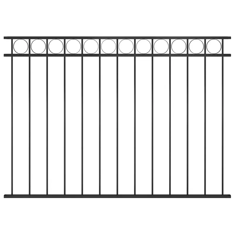 Zaunelement ASSEN Stahl 163x120 cm Schwarz