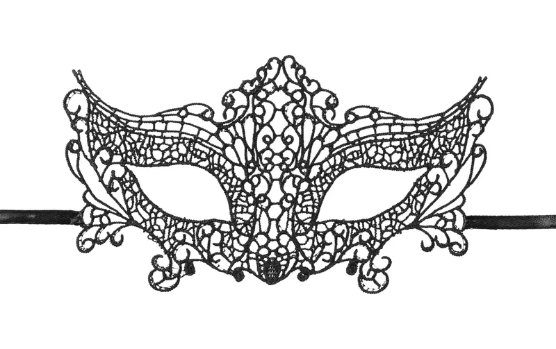 Partydeco Partyaccessoire Maske en Spitze 11 x 20 cm, Muster3