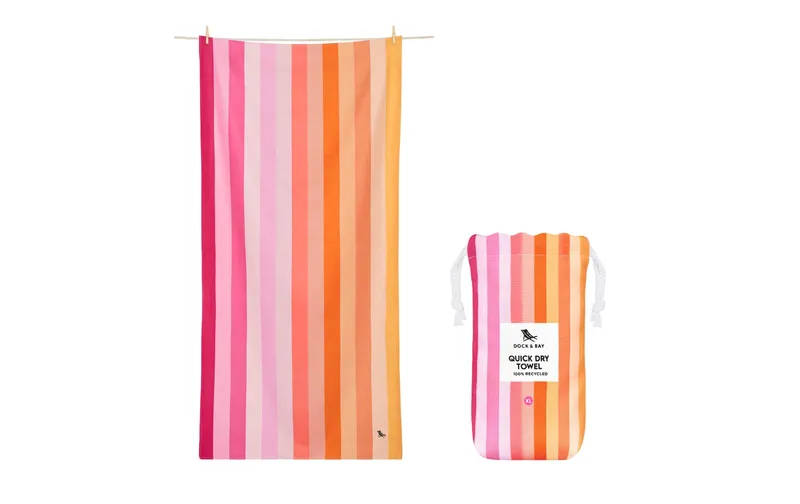 Dock & Bay Strandtuch Miami Sorbet 200 cm x 90 cm, Mehrfarbig