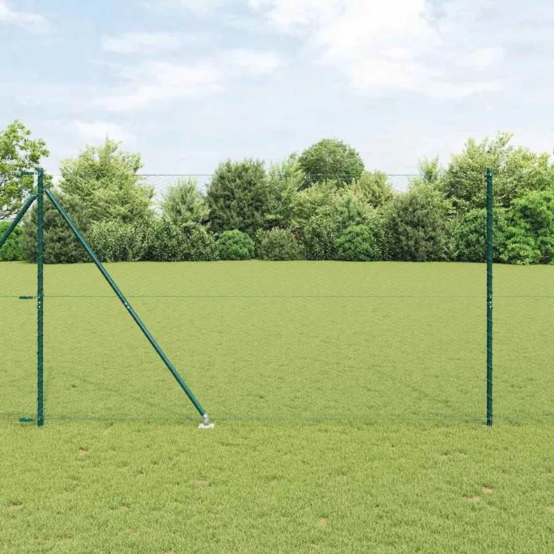 Sechseckzaun mit Pfosten 25 x 1,5 m PVC-beschichteter Stahl