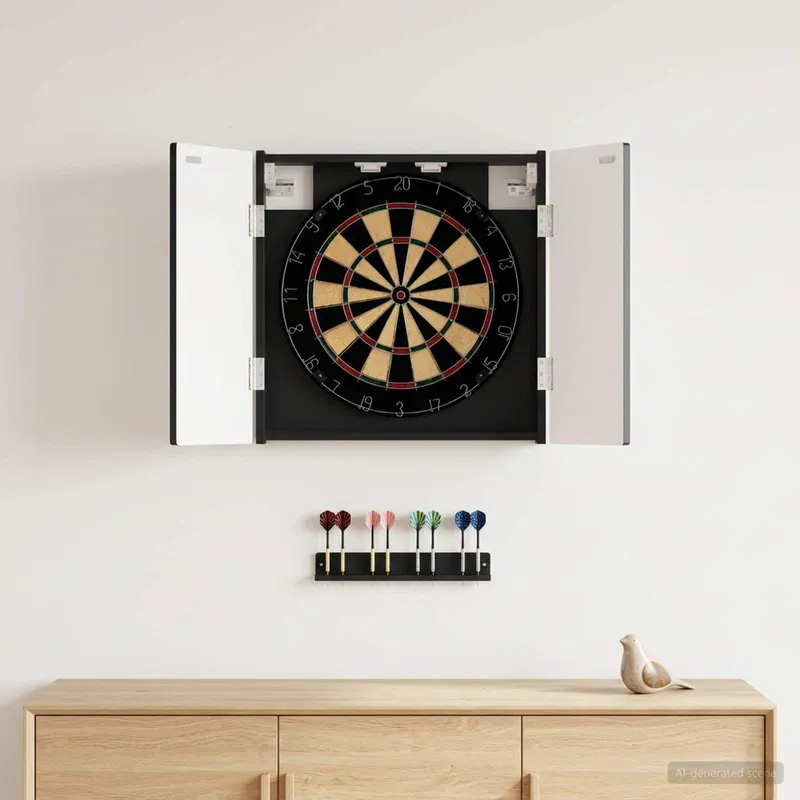 Dartboard Schrank DELFT Schwarz 52,5 x 10,5 x 53,5 cm