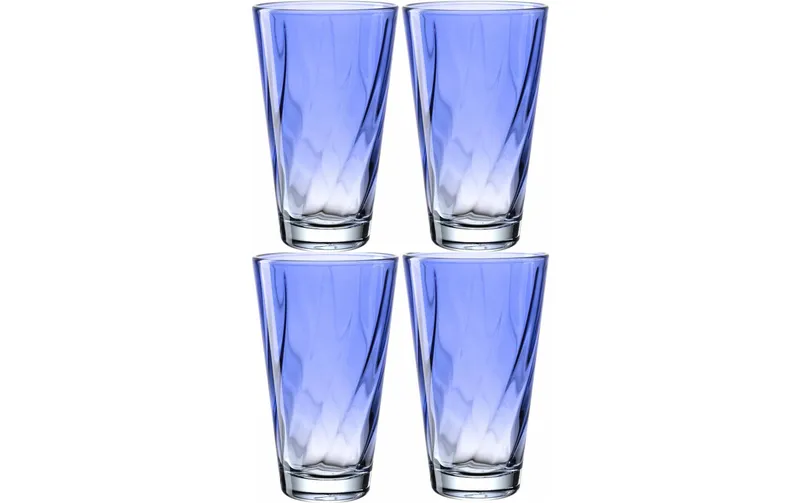 LEONARDO Trinkglas Twist 300 ml, 4 Stück, Blau