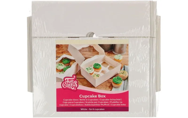 Funcakes Cupcake-Box pour 6 Cupcakes, 3 pièces
