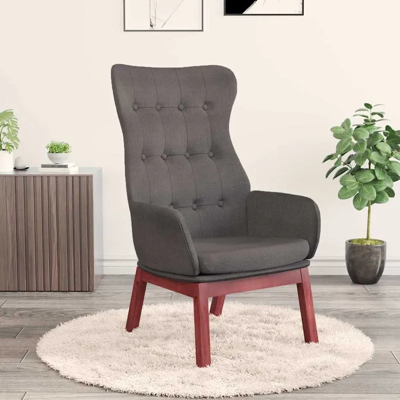 Relaxsessel Dunkelgrau tessuto