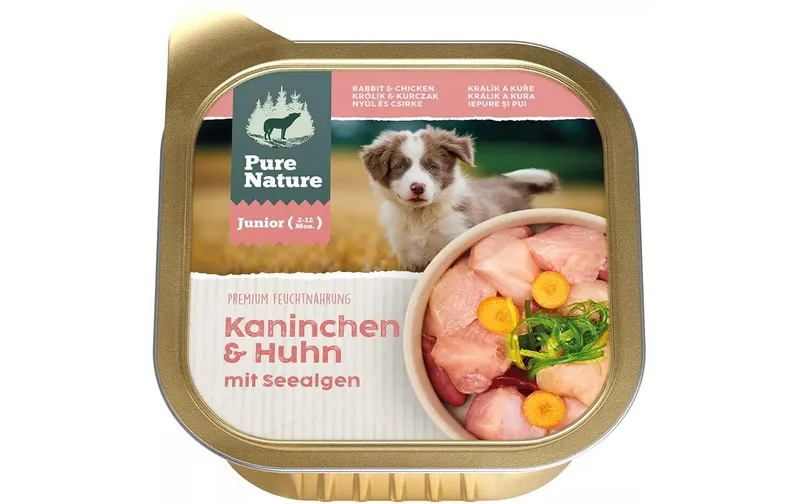 Pure Nature Nassfutter Junior Kaninchen&Huhn, 150 g