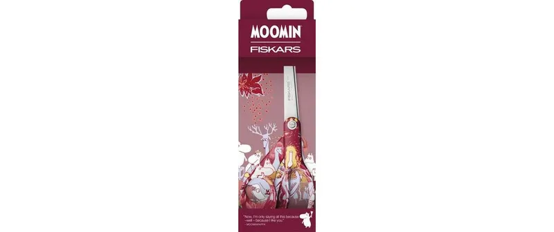 Fiskars Universalschere Moomin Festive Mome 21 cm, Bordeaux