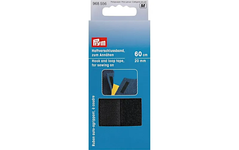 Prym Klettbandverschluss 60 cm, zum Annähen, noir