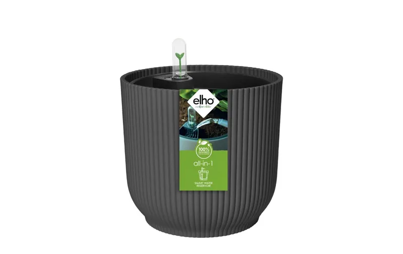 Elho Blumentopf All-in-1 Vibes Rund 18 + Swi 17 noir