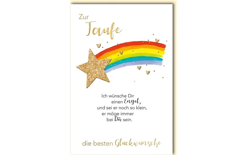 marrone + Company Glückwunschkarte zur Taufe 11.5 x 17 cm, inkl. Couvert