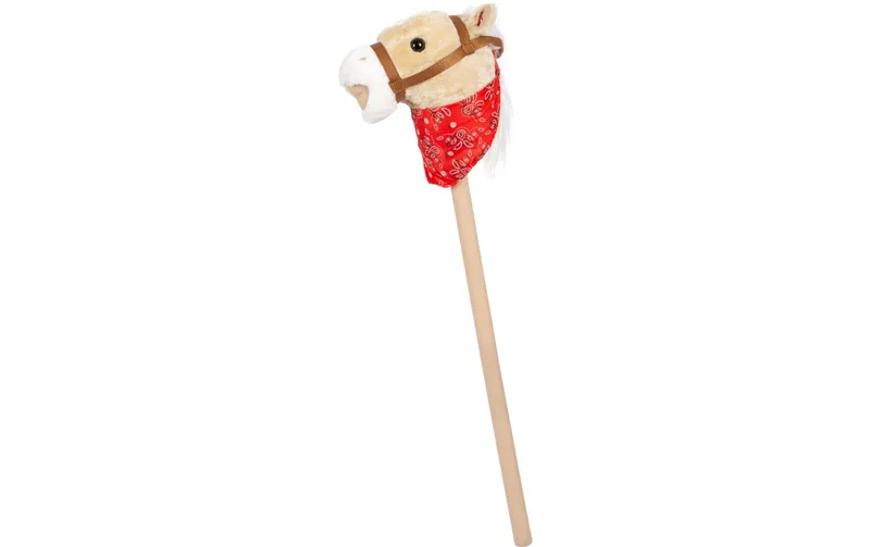 small foot Steckenpferd «Rocky» Rot/Beige/Nature