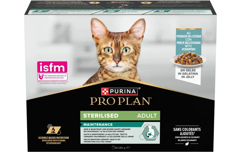 Purina Pro Plan Nassfutter Adult Sterilized Gelée Hochseefisch 10 x 85 g
