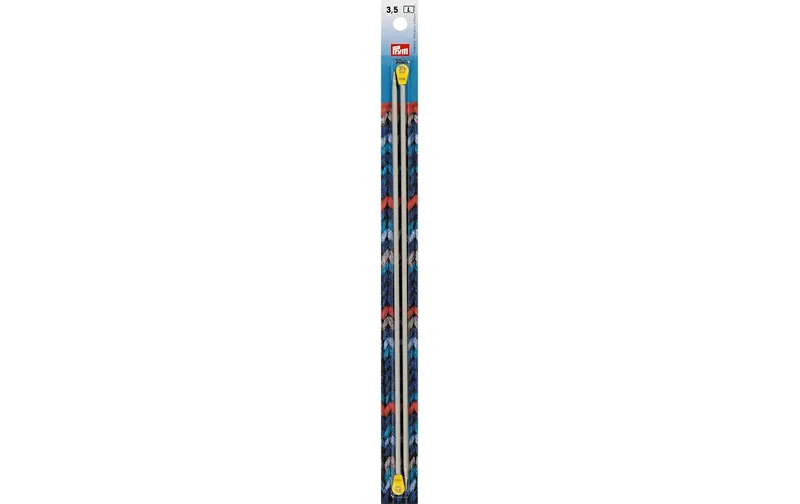 Prym Jackenstricknadel Alu, gris 3.50 mm, 30 cm, Karte 2 pièces