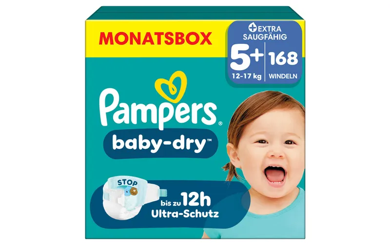 Pampers Windeln Baby Dry Junior Plus Grösse 5+
