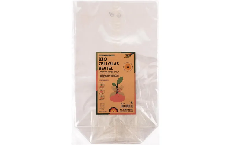 Folia Klarsichttüte Bio mit Boden 180 x 300 mm, 10 Stück