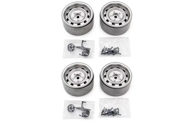 Hobbytech Felgen 1.9" Metal Beadlock Classic 2 Grau, 4 Stück