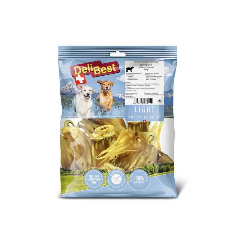 DeliBest Kausnack Light Lammohren gourmet 500 g